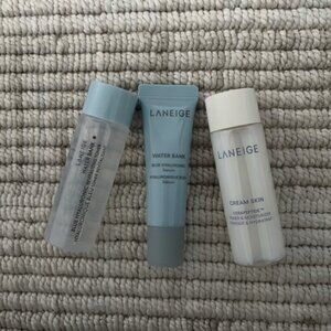 Laneige Water Bank Hydrating Moisturizer Toner Serum Travel Set